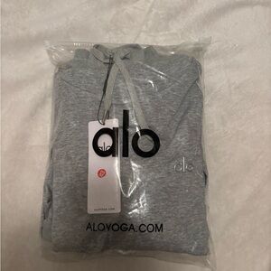 Alo Women's Grey Pullover Hoodie and sweatpants
